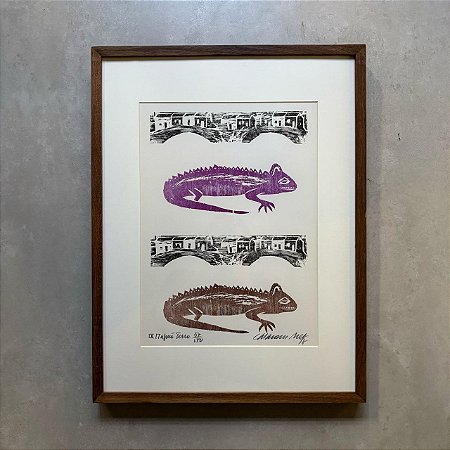 Calasans Neto - xilogravura 45x35cm - Itapuã Terra