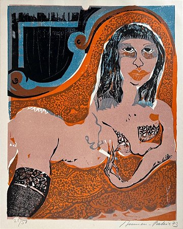 Hansen Bahia - xilogravura colorida - 58x46cm