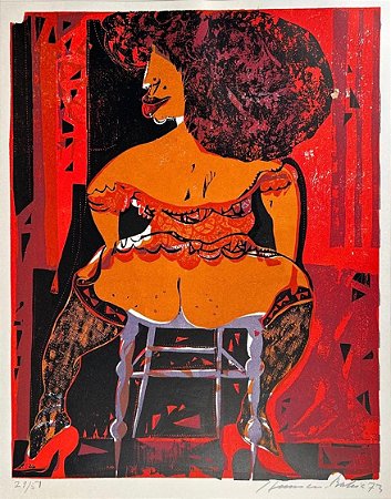 Hansen Bahia - xilogravura colorida - 58x46cm