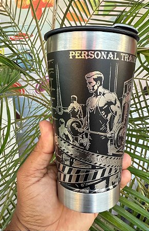 Copo Térmico  Personalizado Academia  473ml com Gravação a Laser