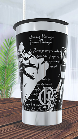 Copo Térmico  Flamengo 473 ml com Gravação a Laser 360°