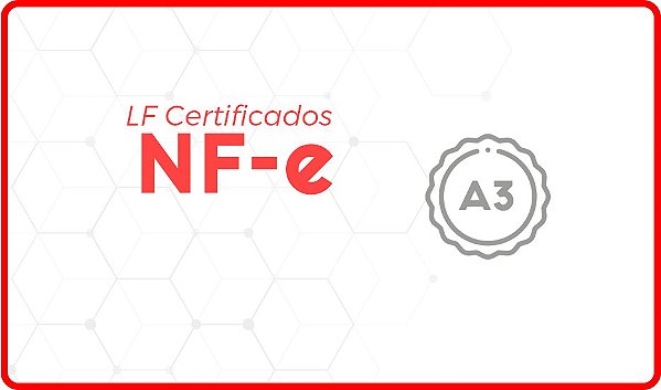 NF-E TIPO A3 SOMENTE CERTIFICADO (SEM MÍDIA)