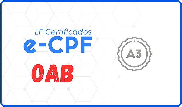 E-CPF - OAB - TIPO A3 COM SUPORTE EM TOKEN