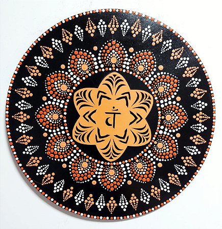 Mandala em pontilhismo Chakra Sacral
