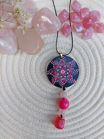 Colar Ágata Rosa
