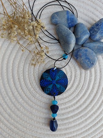 Colar Quartzo Azul
