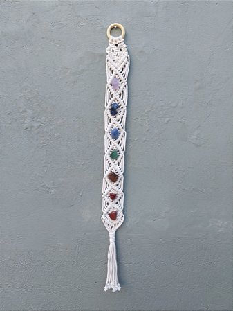 Amuleto 7 chakras em macramê