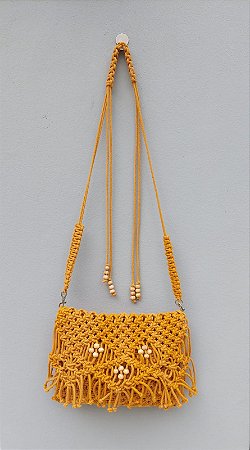Bolsa Liz Mostarda com alça regulável