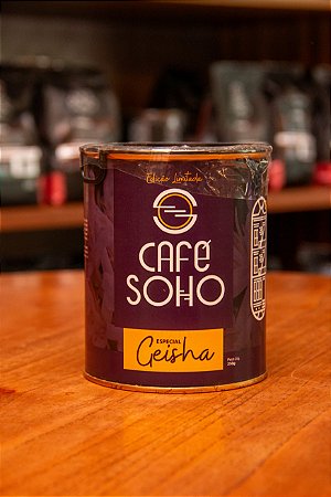 Café Soho Especial Geisha Torrado e Moído Lata 250g