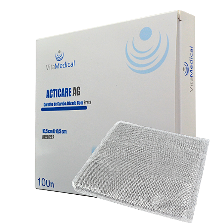 Acticare Ag. c/ Carvão Ativado com Prata 10,5cm x 10,5cm