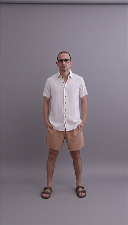 Camisa Clássica Linho Slim