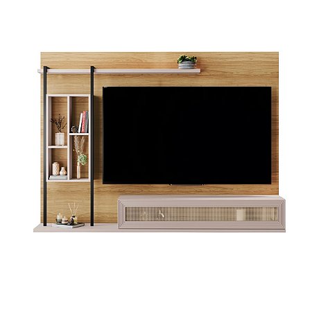Painel com Suporte para TV até 60 Polegadas Autêntico JCM Noronha / Off White