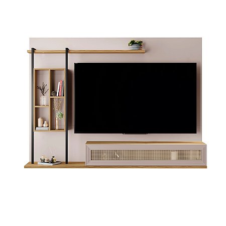 Painel com Suporte para TV até 60 Polegadas Autêntico JCM Off White / Noronha