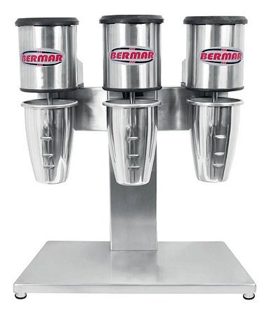 Batedor/máquina de milkshake 3 copos de 450ml, 220v - Bermar