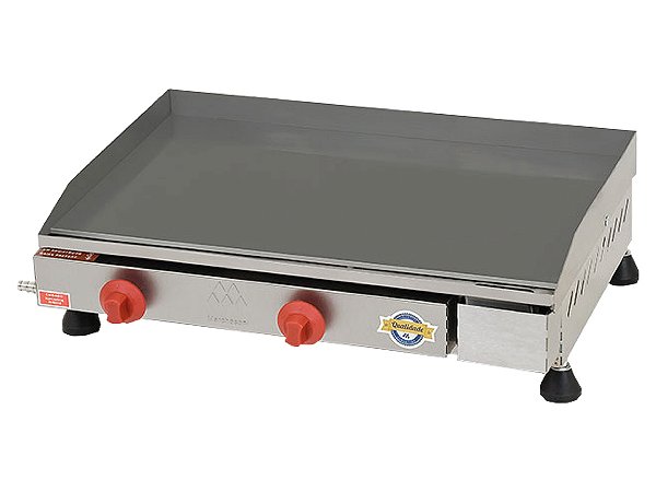 Chapa para lanches hambúrguer a gás profissional 63Cm