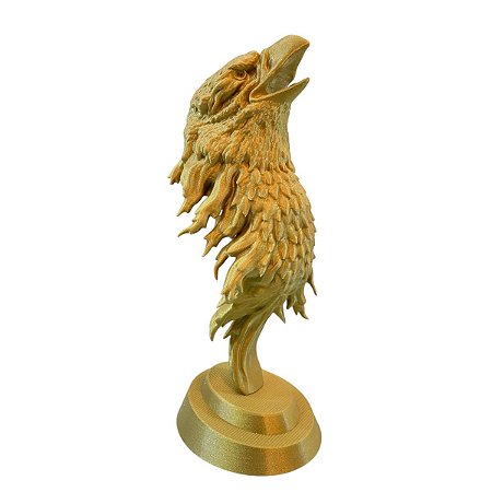 Águia Dourada Decoração Grande 30cm