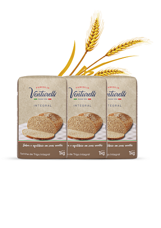 Kit C/3 Farinha De Trigo Integral Venturelli 1kg