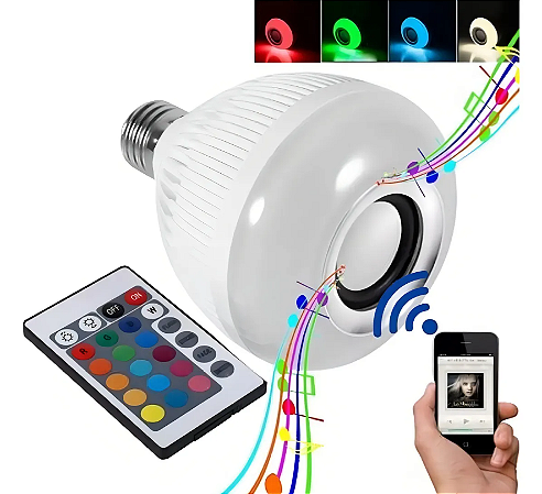 Lâmpada Music Bulb Party Ball Led C/ Controle Remoto