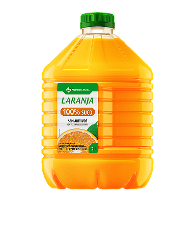 Suco de Laranja Integral 100% Suco Member's Mark Galão Refrigerado 3l