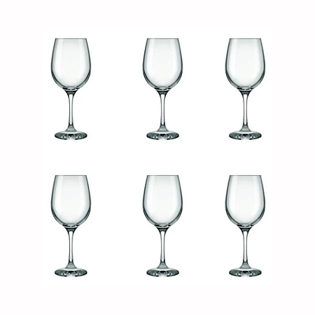 Jogo 6 Taças Barone 385ml Refinado Vinho Tinto Branco Nadir Cor Transparente-Loreto