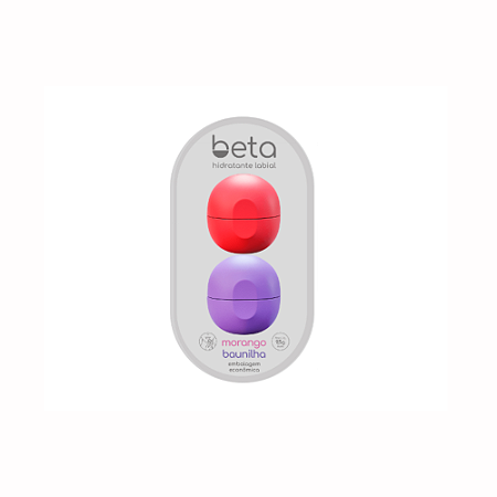 Hidratante Labial Beta 9,5g - 2 Unidades  Morango e Baunilha-Loreto