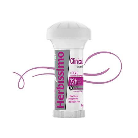 Desodorante Herbíssimo Creme Twist Clinical Rosa 45g-Loreto