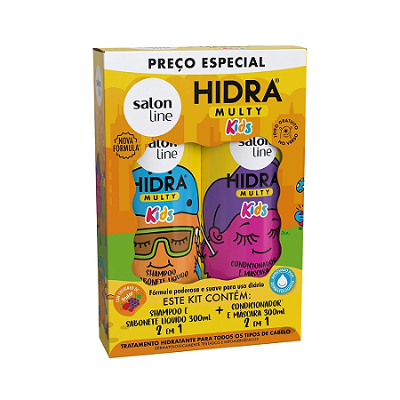Shampoo+Condicionador Salon Line Hidra Kids 300ml-Loreto