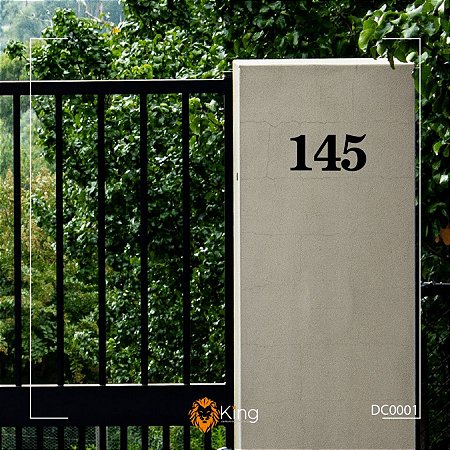 Número Residencial de ACM - 12 cm - Preto