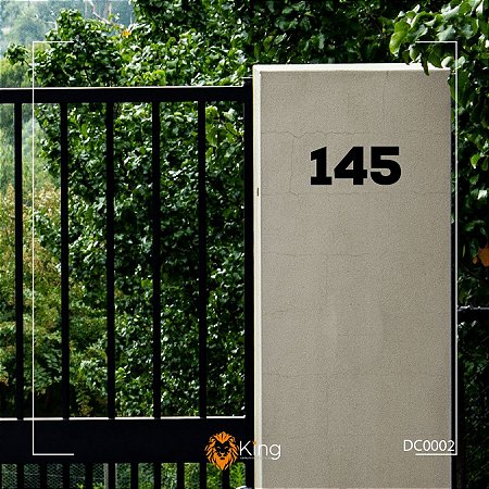 Número Residencial Preto - ACM - 12 cm