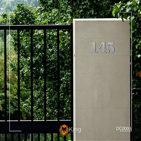 Número Residencial de ACM - 12 cm - Cor Prata Escovado