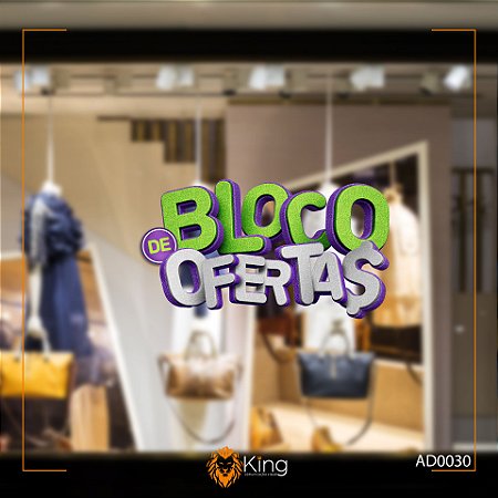 Adesivo Vitrine Carnaval - Bloco de Ofertas