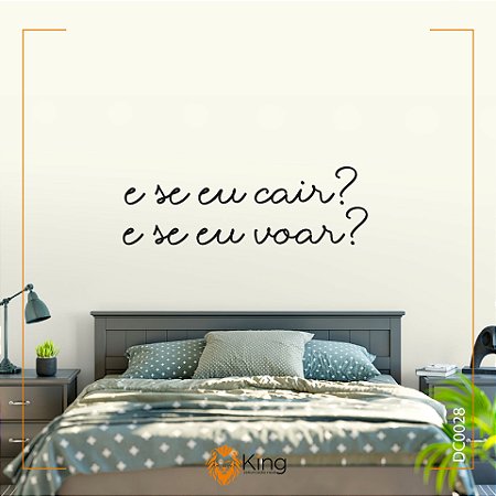 Decoração de Parede- E se eu cair? E se eu voar? -Poliestireno