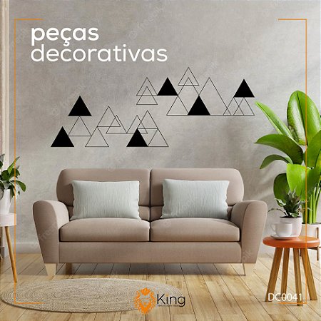 Decoração de Parede-Triângulos Geométricos-em PS