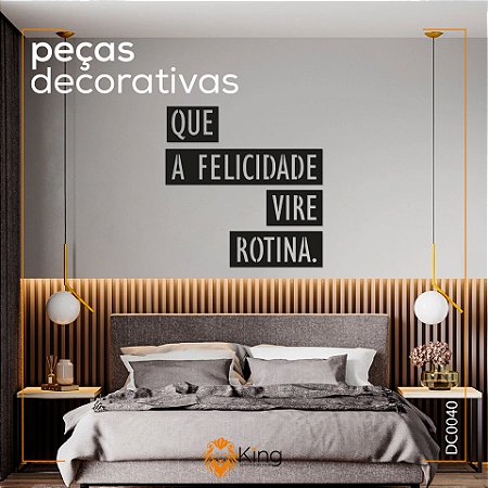 Decoração de Parede-Que a felicidade vire rotina -em PS