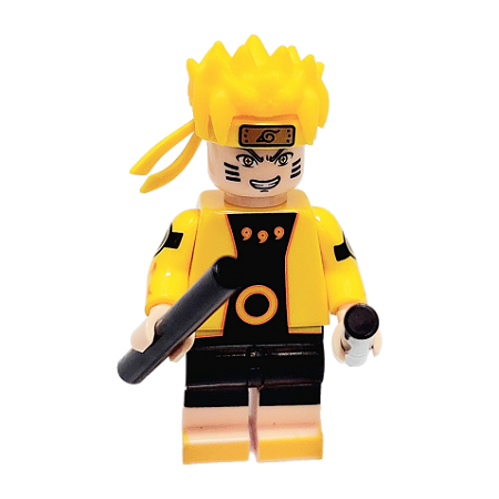 Boneco Bloco de Montar Naruto Uzumaki  Modo Chakra da Kyuubi