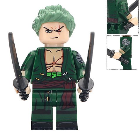 Boneco Bloco Montar Roronoa Zoro One Piece