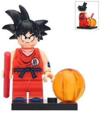 Boneco Bloco Montar Son Goku Dragão Ball