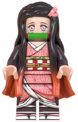 Boneco Bloco Montar Nezuko Kamado Demon Slayer