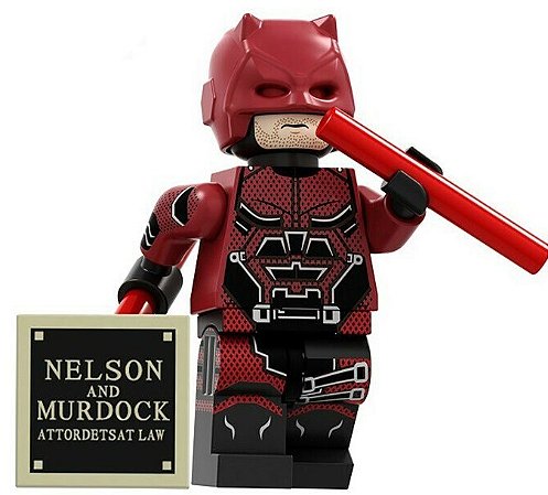 Boneco Bloco Montar Demolidor Daredevil - Marvel