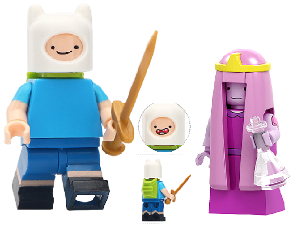 Boneco Bloco Montar Finn e Princesa Jujuba - Hora de Aventura