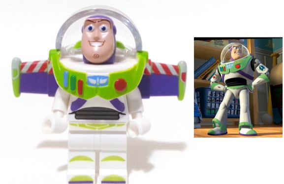 Boneco Bloco de Montar Buzz Lightyear Toy Story