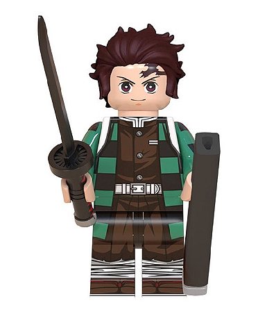 Boneco Bloco de Montar Demon Slayer Tanjiro Kamado