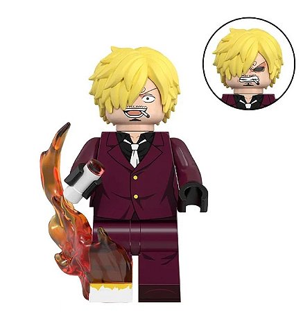 Boneco bloco de Montar One Piece Sanji