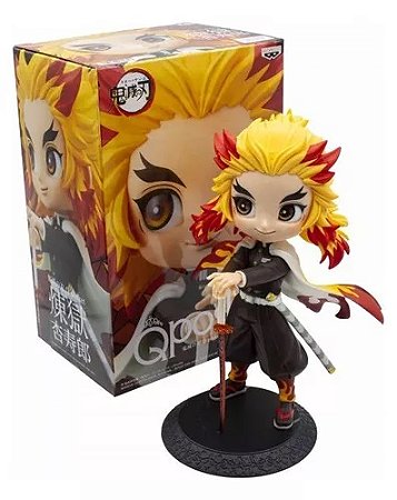 Boneco Demon Slayer - Kyojuro Rengoku - VER.A Q POSKET REF.:17031 - BANDAI BANPRESTO