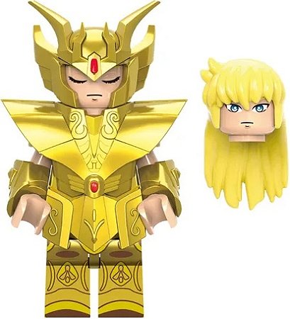 Boneco Bloco de Montar Cavaleiros do Zodiaco Shaka Virgem