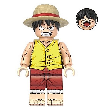 Boneco Bloco de Montar One Piece Monkey D. Luffy