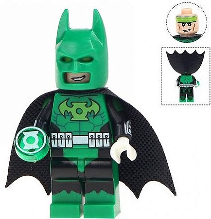 Boneco Bloco de Montar Batman Lanterna Verde Anel do Poder DC