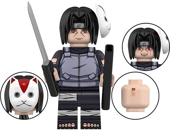 Boneco Bloco de Montar Uchiha Itachi Naruto