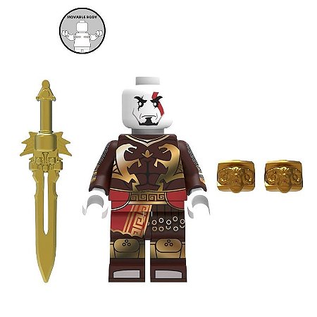 Boneco Bloco de Montar Kratos Armored God Of War