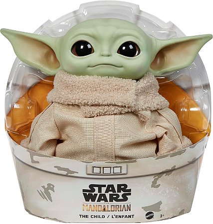 Boneco Pelúcia Star Wars Baby Yoda Mandalorian Mattel